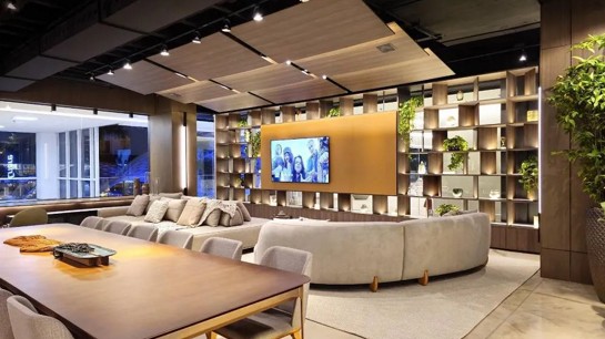 Ambientes integrados harmoniosamente sem perder a individualidade.